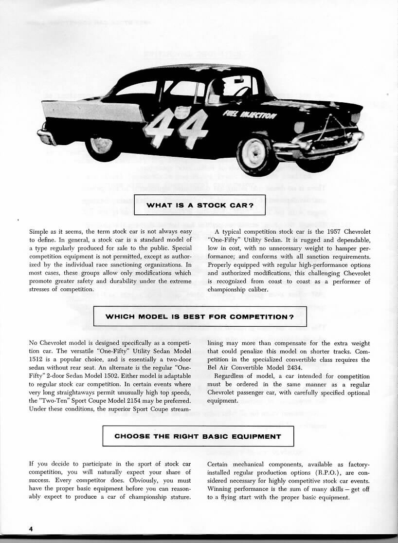 1957 Chevrolet Stock Car Guide Page 1